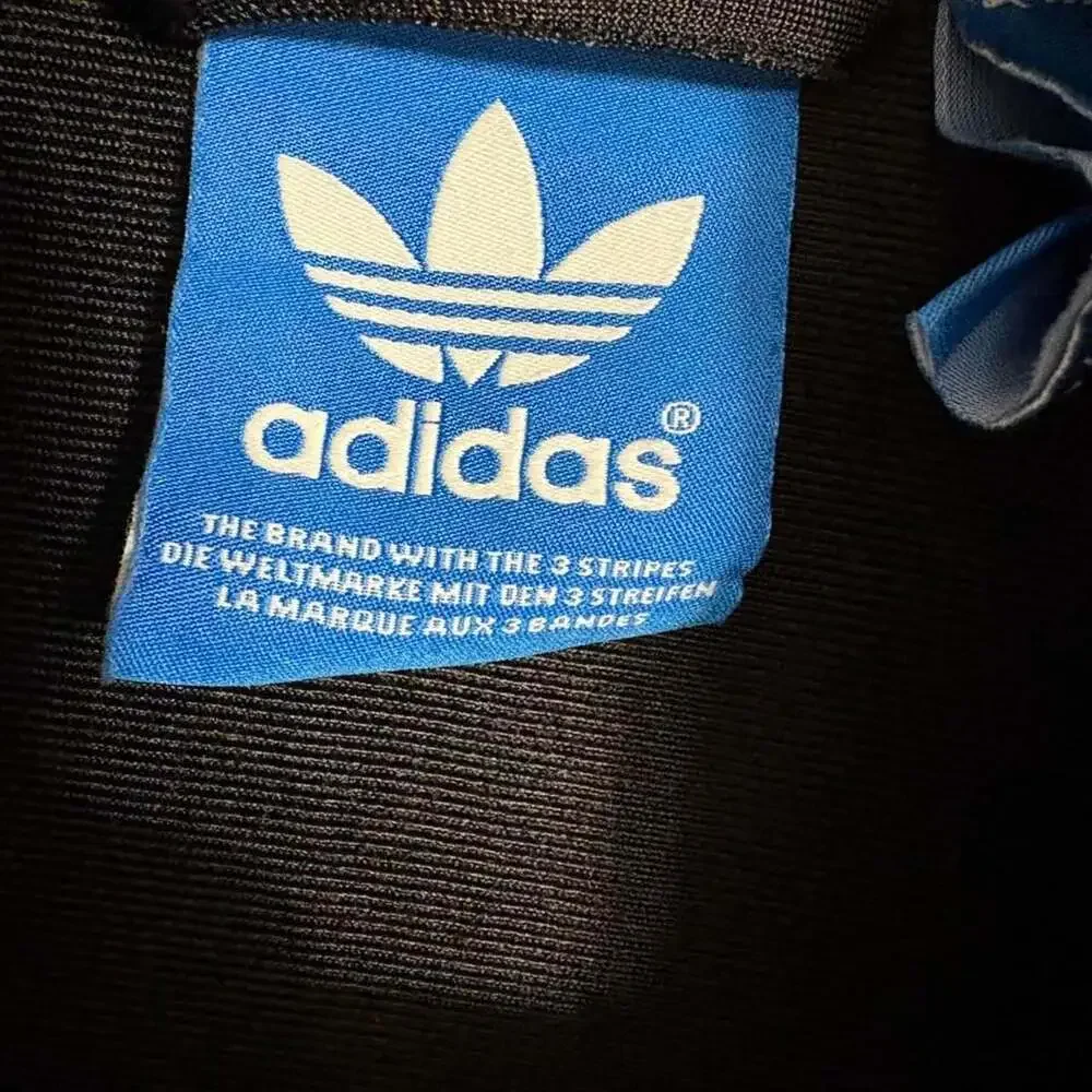 Vintage Adidas Originals Firebird Track Jacket Black White Trefoil